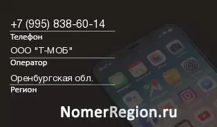 Кто звонил с 9958386014 - регион и оператор